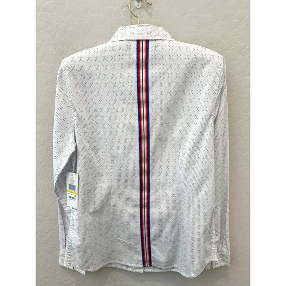 TOMMY HILFIGER White Button Down Shirt Stripe Back Detail Long Sleeve | Medium - Picture 5 of 8